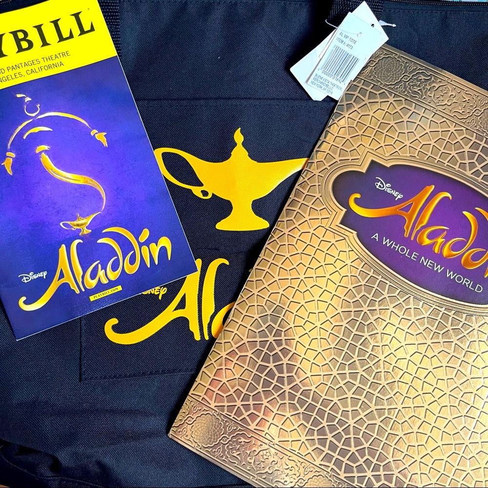 Official Broadway Disney's Aladdin Tote Bag & Playbill Souvenir
